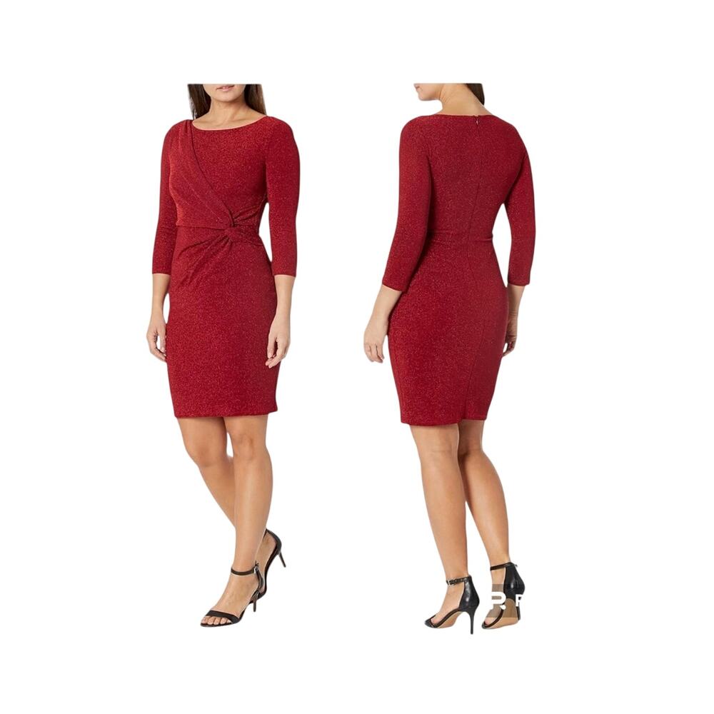 Jessica Howard Women's Lined Casual Long Sleeve Daytime Dress Size 24W